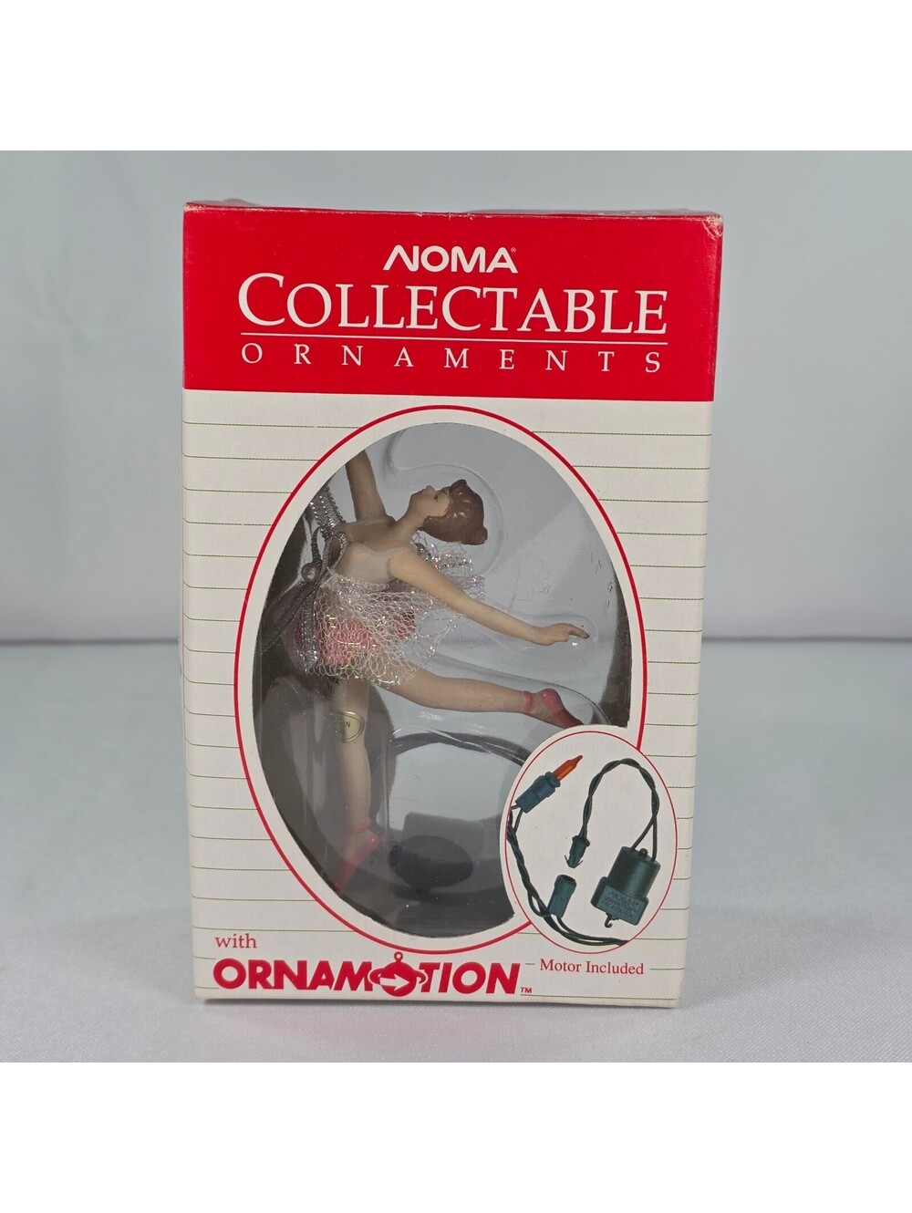 New Vtg Noma Ornamotion Ballerina Christmas Ornament Rotating Motor Vintage 1989